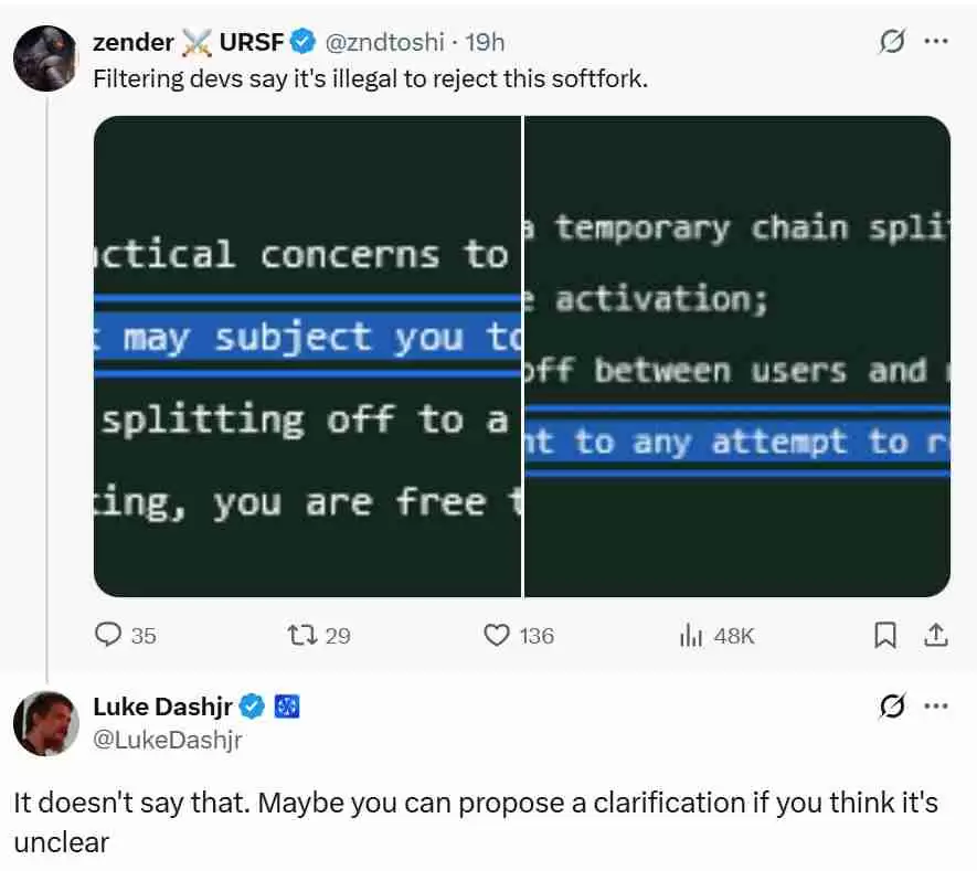 Luke Dashjr回应社区争议