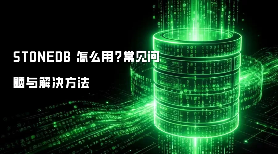 STONEDB 怎么用？常见问题与解决方法
