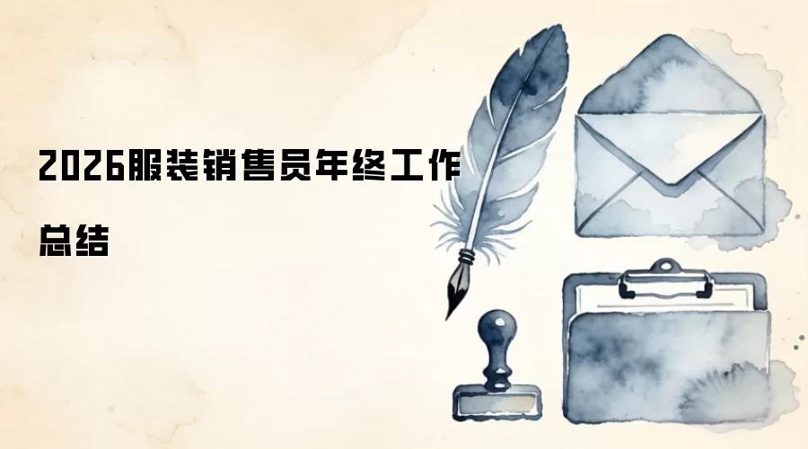 2026服装销售员年终工作总结