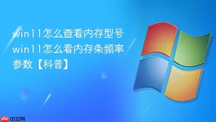 win11怎么查看内存型号 win11怎么看内存条频率参数【科普】