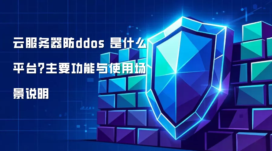 云服务器防ddos 是什么平台？主要功能与使用场景说明