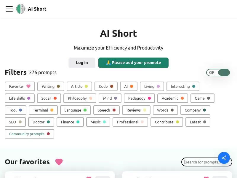 ChatGPT Shortcut : 提高工作效率，一键复制ChatGPT提示