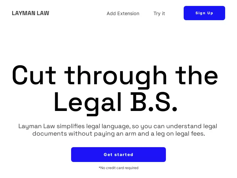Layman Law : 法律AI，帮助理解复杂的法律语言