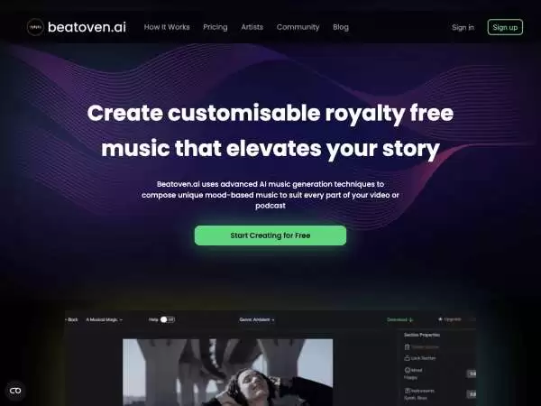 beatoven.ai-轻松创作专属独特AI音乐