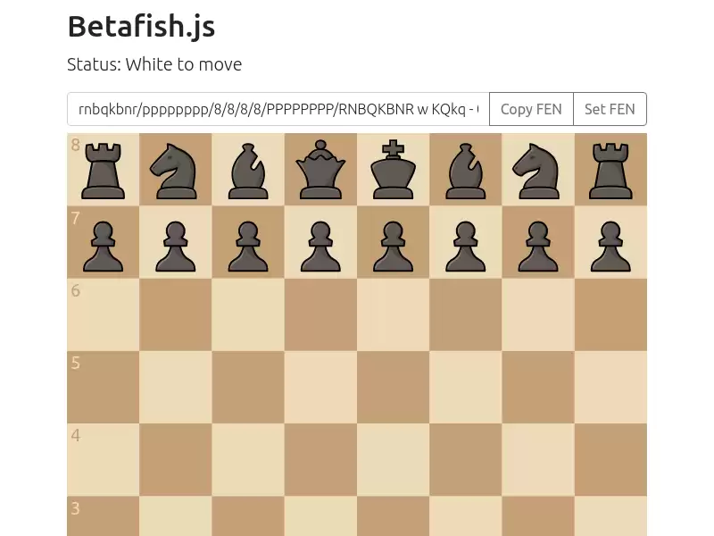 Betafish.js : Ja vaScript国际象棋AI