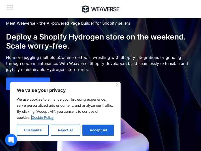 Wea verse, AI-Powered Page Builder : AI动力网站构建，燃料未来