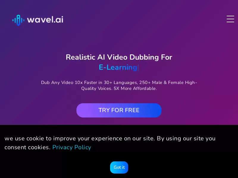Wa vel AI : 视频和本地化的最佳文本转语音解决方案