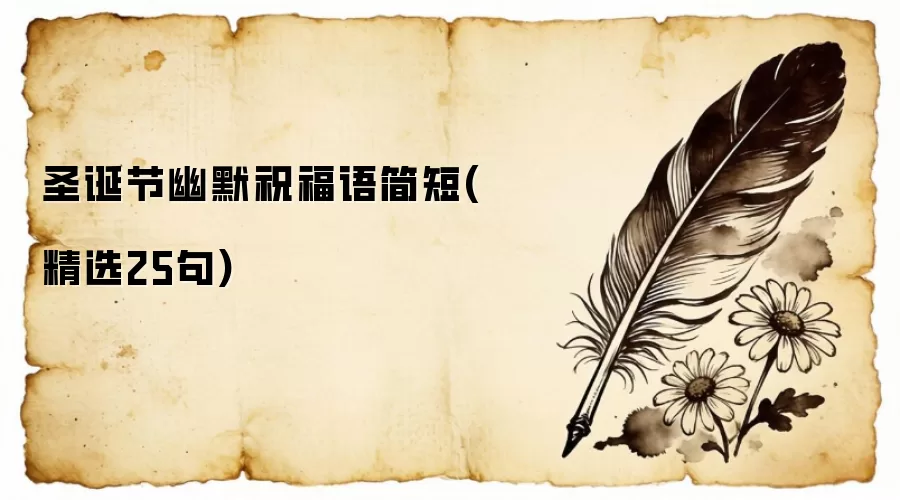 圣诞节幽默祝福语简短(精选25句)