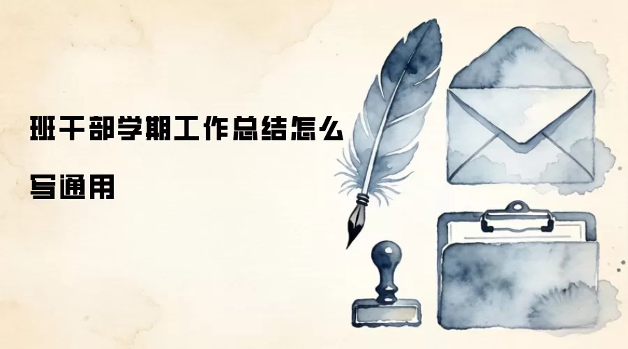 班干部学期工作总结怎么写通用