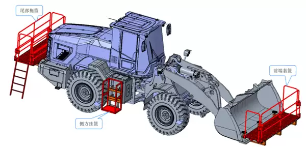 太牛了！加装三个篮子 铲车秒变洪水救援神器