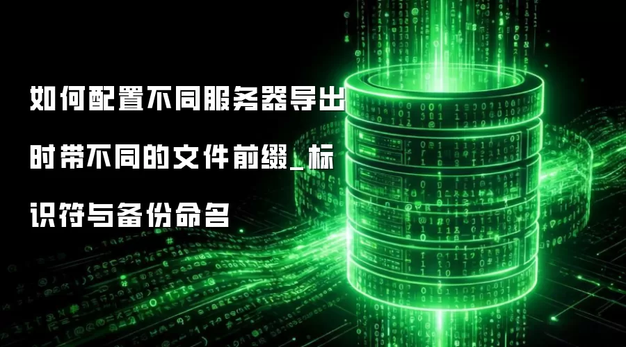 如何配置不同服务器导出时带不同的文件前缀_标识符与备份命名