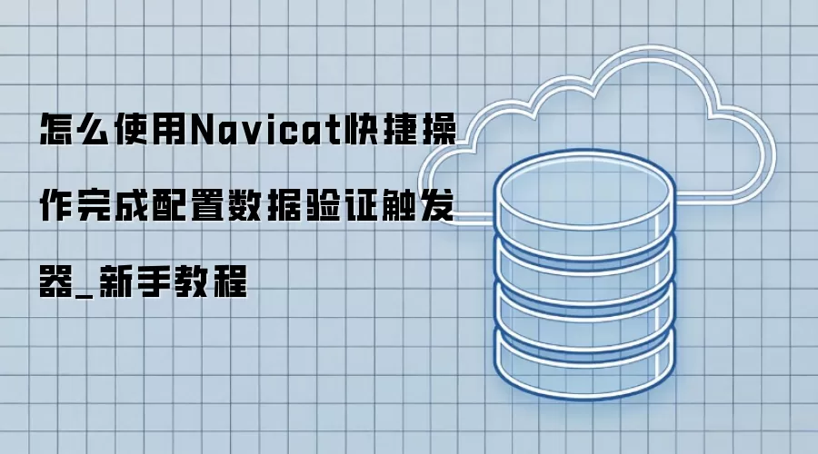 怎么使用Na vicat快捷操作完成配置数据验证触发器_新手教程