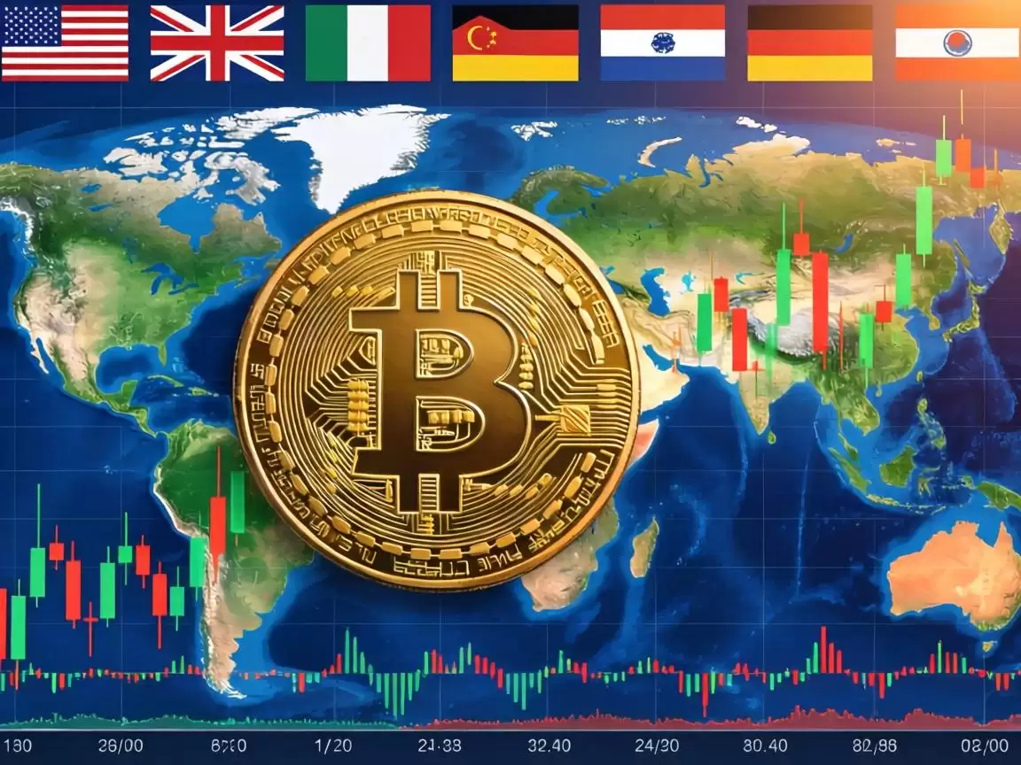 全球视角下的比特币价格波动，各国市场概览