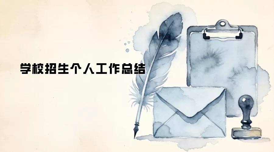 学校招生个人工作总结