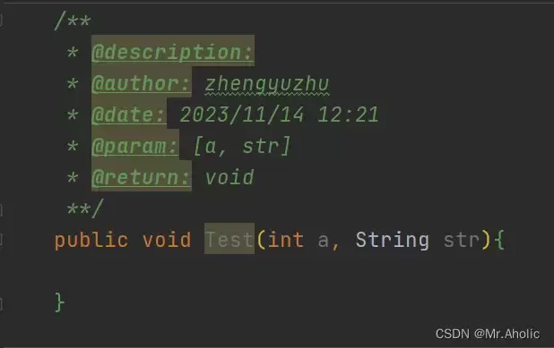 IDEA为类和方法设置注解模板过程