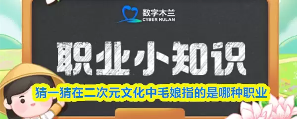 猜一猜在二次元文化中毛娘指的是哪种职业