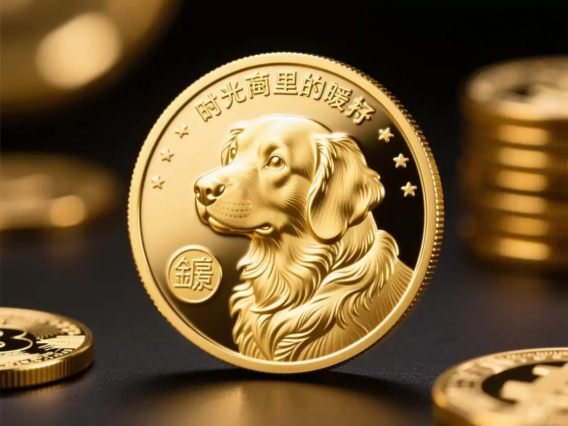 纯金狗狗纪念币，时光里的温暖守护