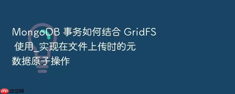 MongoDB 事务如何结合 GridFS 使用_实现在文件上传时的元数据原子操作