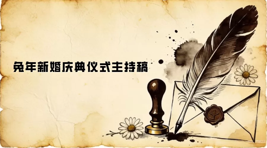 兔年新婚庆典仪式主持稿