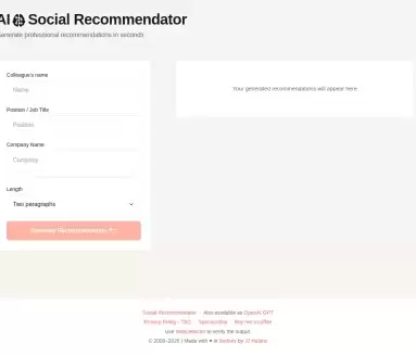 AI Social Recommendator