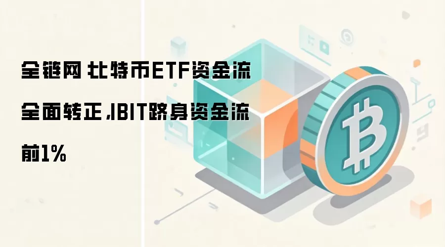 全链网：比特币ETF资金流全面转正，IBIT跻身资金流前1%