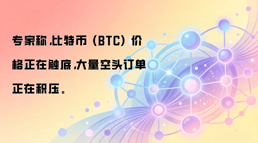 专家称，比特币 (BTC) 价格正在触底，大量空头订单正在积压。