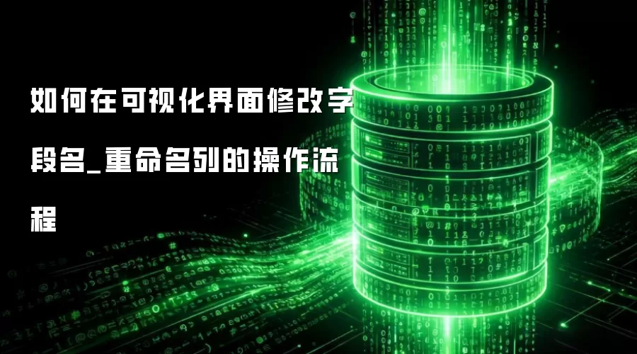 如何在可视化界面修改字段名_重命名列的操作流程