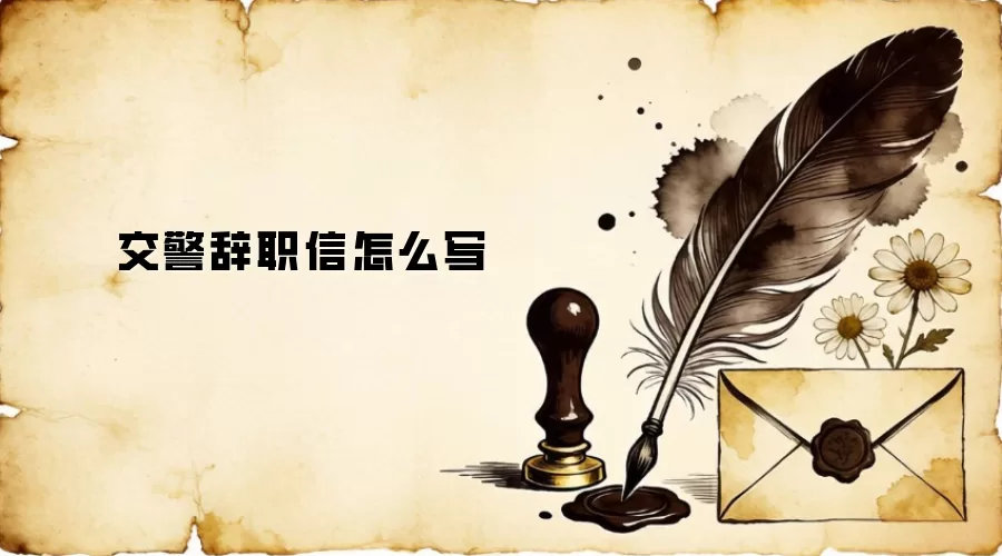 交警辞职信怎么写