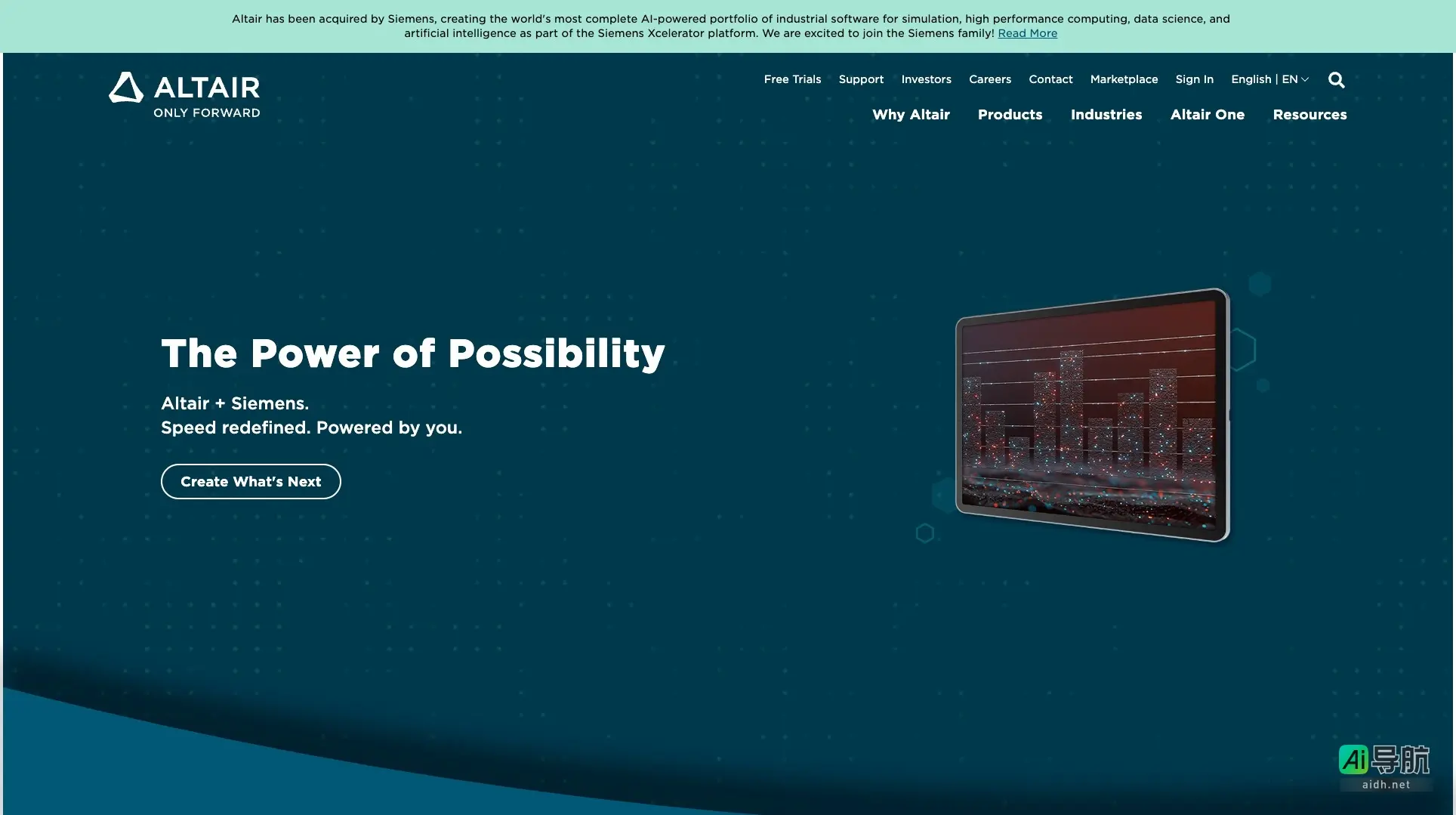 Altair 致力于为各行业提供AI驱动的工业软件解决方案，优化设计与数据分析