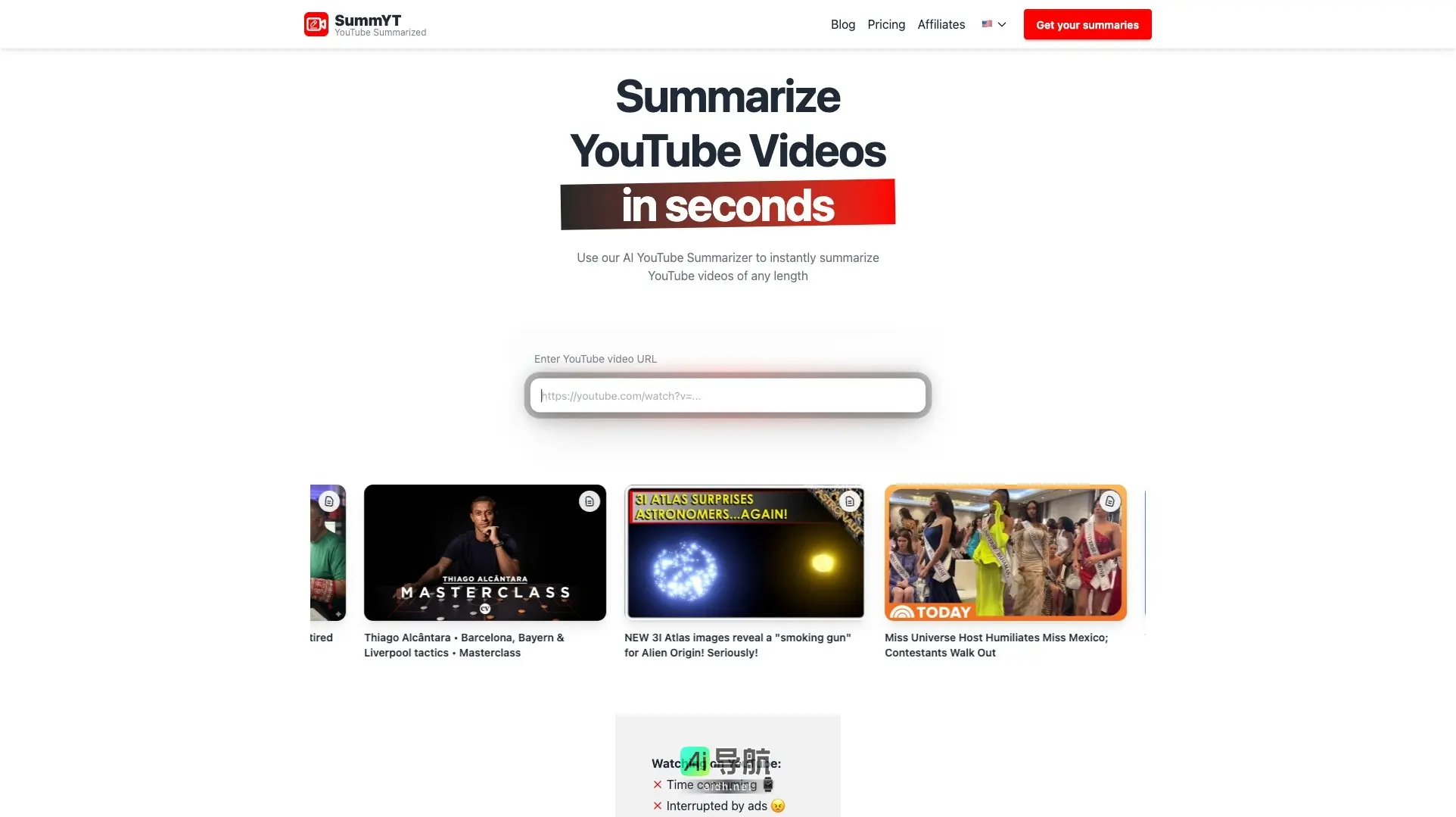 summyt SummYT通过AI快速总结YouTube视频，节省时间，提高学习效率