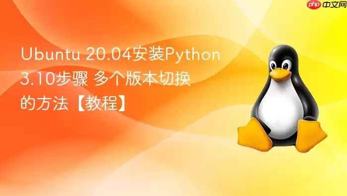ubuntu 20.04安装python3.10步骤 多个版本切换的方法【教程】