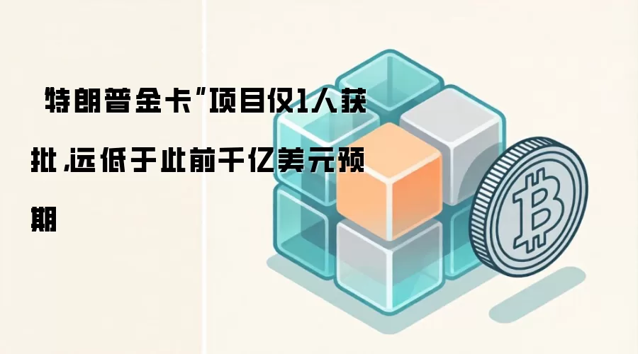 “特朗普金卡”项目仅1人获批，远低于此前千亿美元预期