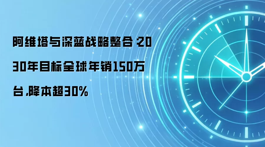 阿维塔与深蓝战略整合：2030年目标全球年销150万台，降本超30%