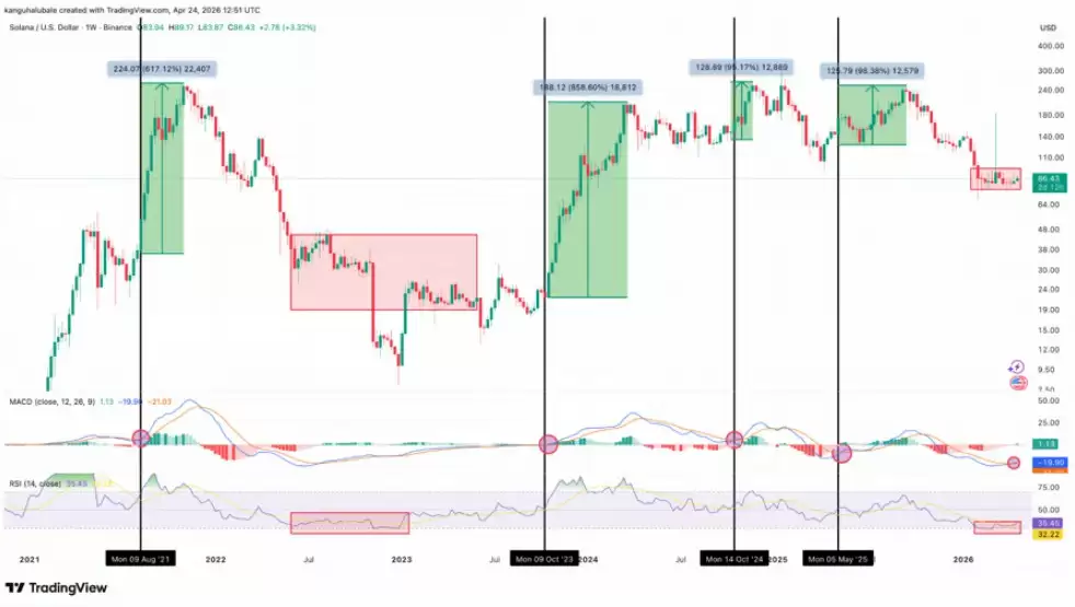索拉纳币现看涨信号，SOL曾涨100%