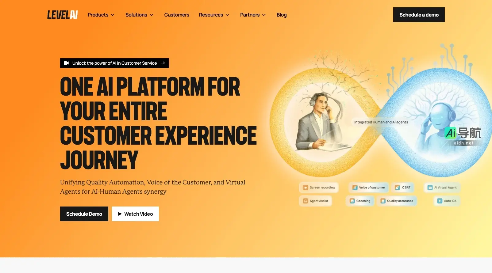 LevelAI 通过先进的AI技术提升客户服务体验，实现自动化和智能化的联动