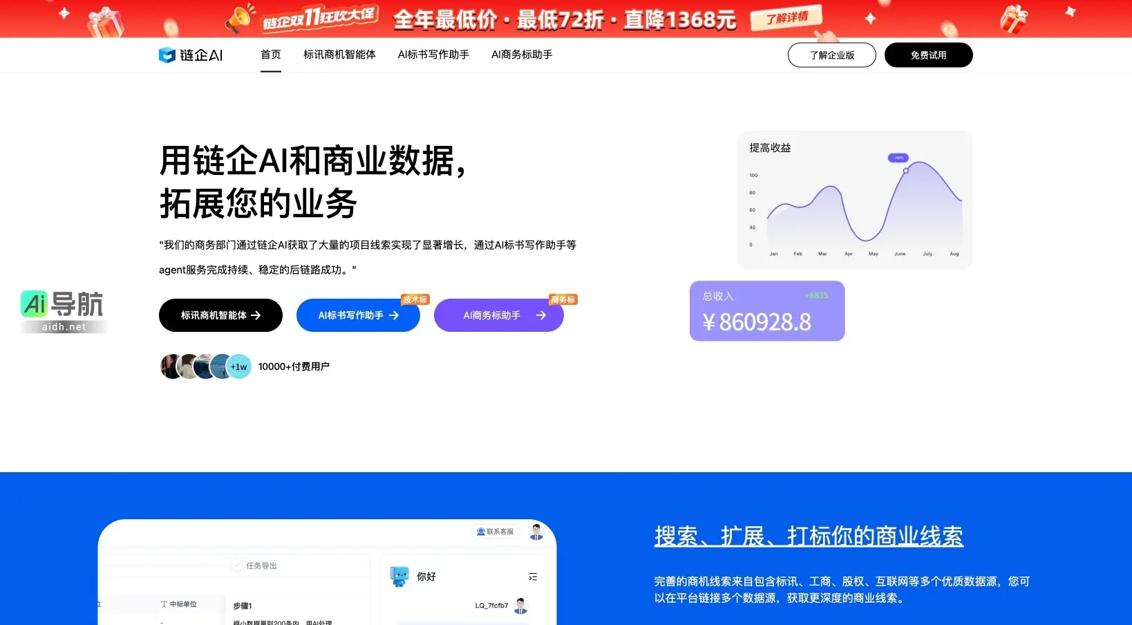 链企AI 通过智能化工具提升商务标书撰写效率与中标率，助力企业获取更多商机