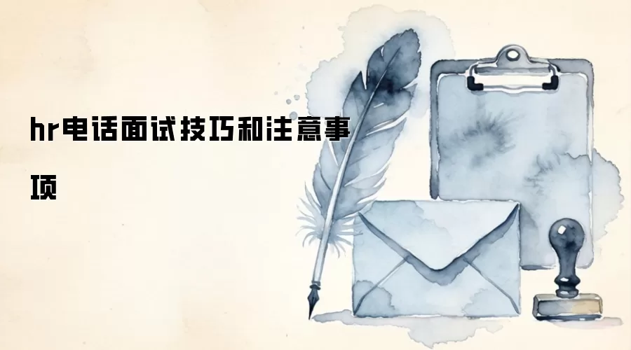 hr电话面试技巧和注意事项