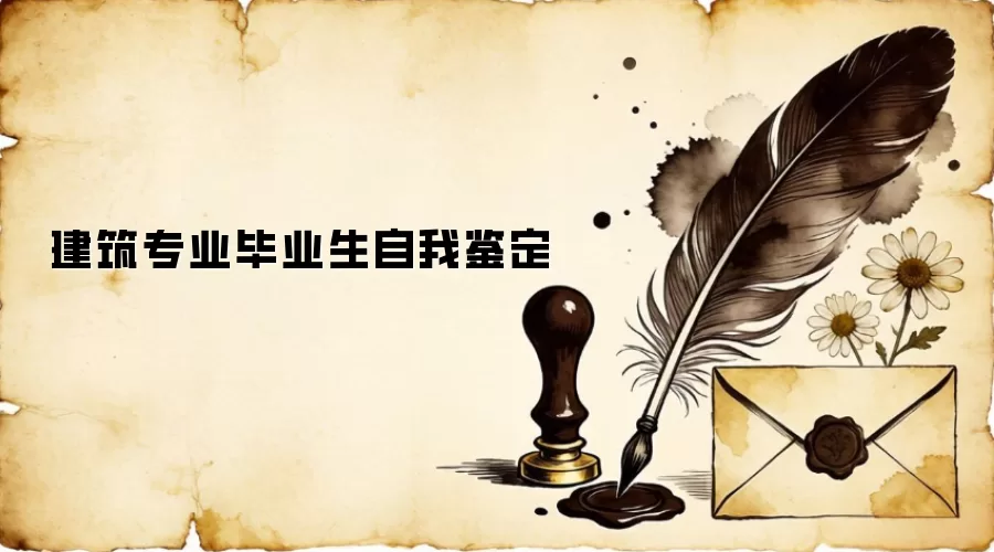 建筑专业毕业生自我鉴定