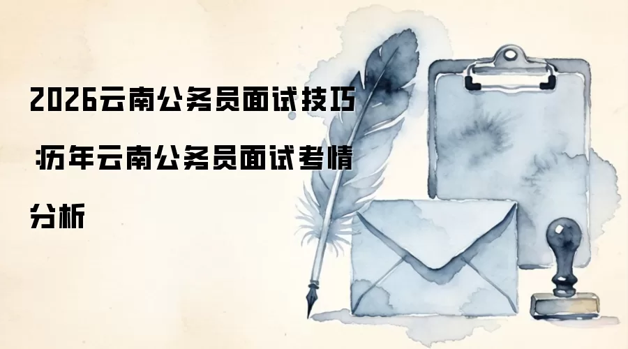2026云南公务员面试技巧：历年云南公务员面试考情分析