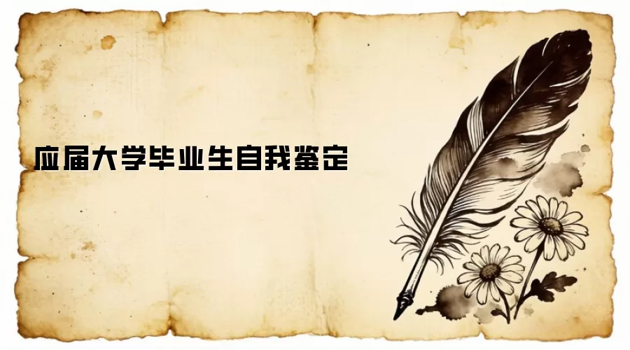 应届大学毕业生自我鉴定