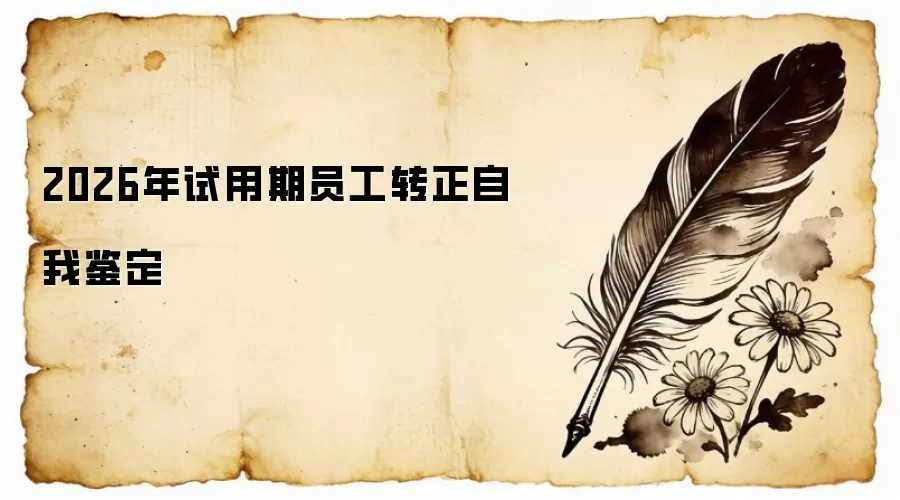 2026年试用期员工转正自我鉴定