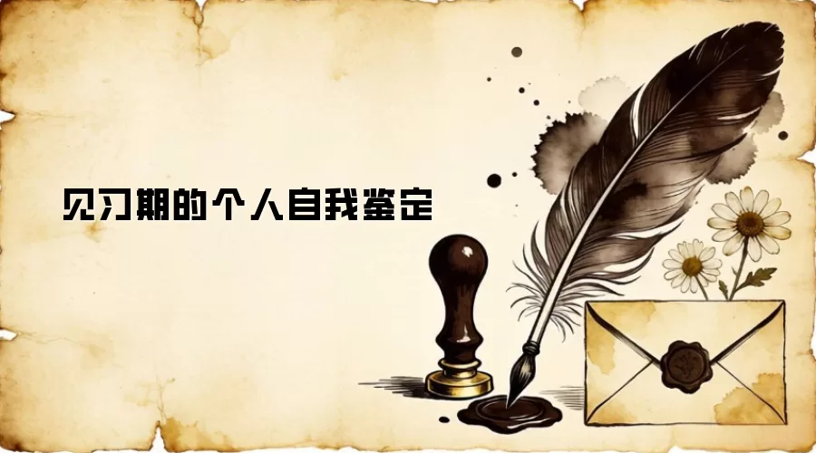 见习期的个人自我鉴定