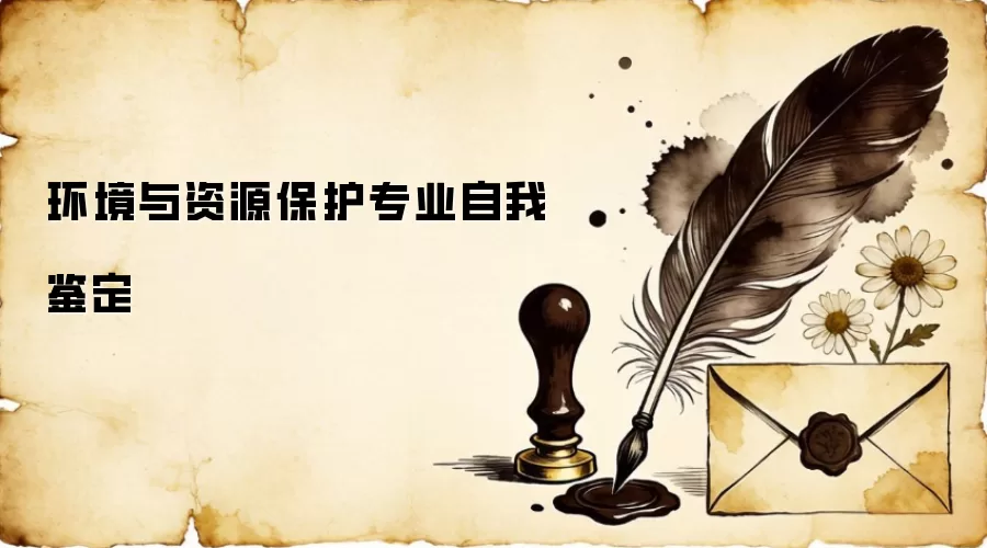 环境与资源保护专业自我鉴定