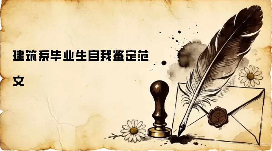 建筑系毕业生自我鉴定范文