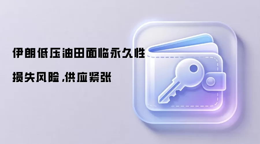伊朗低压油田面临永久性损失风险，供应紧张