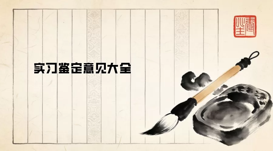 实习鉴定意见大全