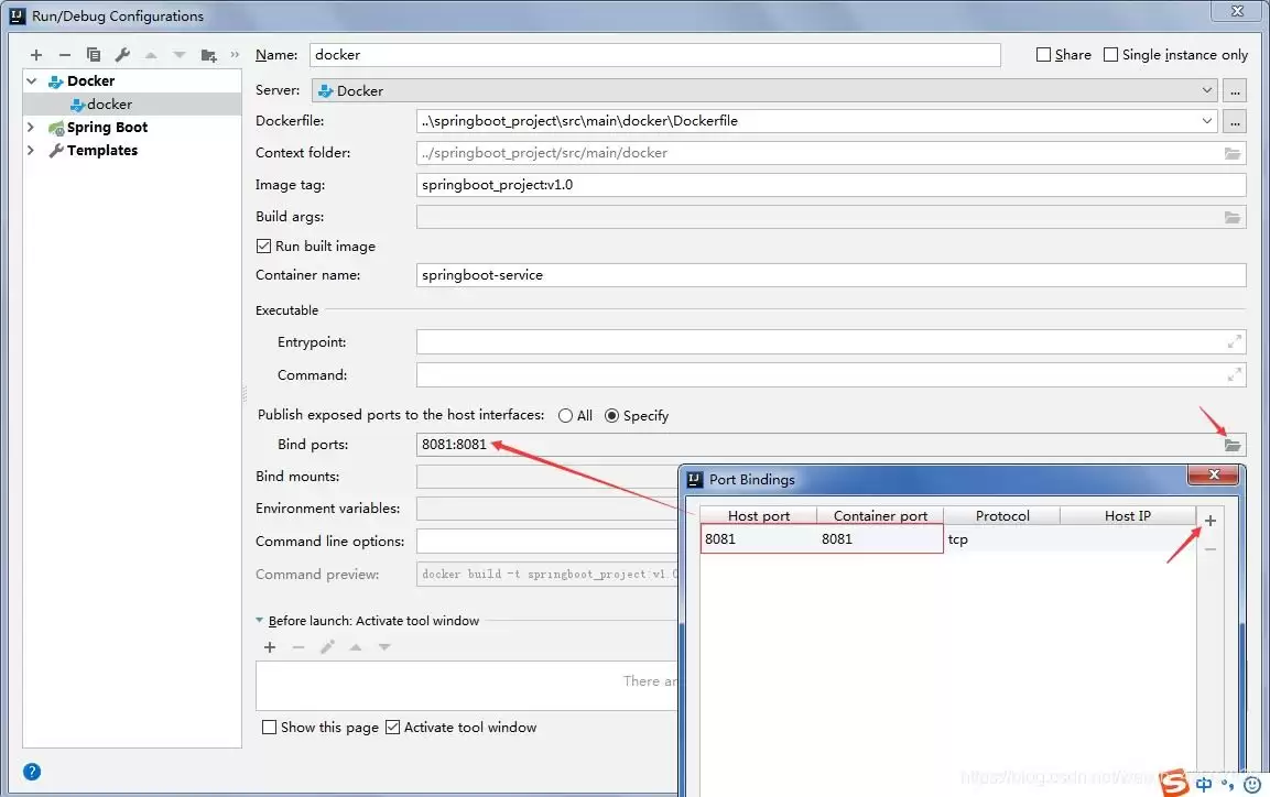 使用idea部署springboot项目到docker实践