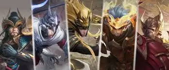 王者荣耀五虎将皮肤对应的英雄有哪些