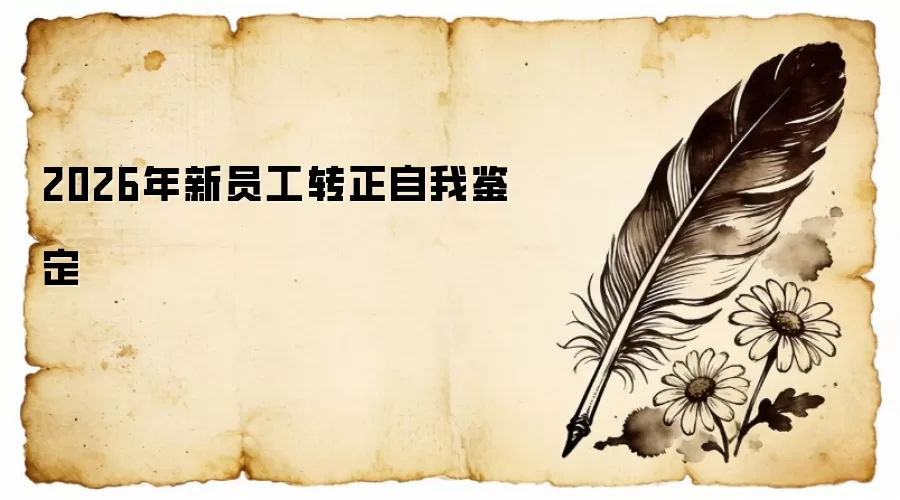 2026年新员工转正自我鉴定