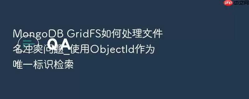 MongoDB GridFS如何处理文件名冲突问题_使用ObjectId作为唯一标识检索